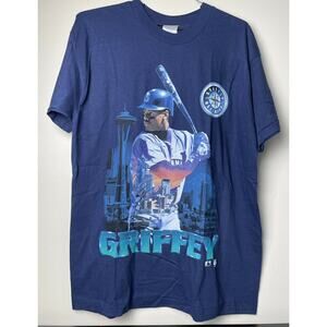 Vintage 1995 Ken Griffey Jr MLB Seattle Mariners T Shirt Size L Deadstock NWOT